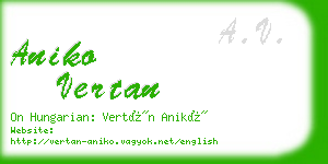 aniko vertan business card